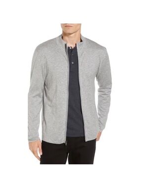 James Perse 100% Cotton Cozy Full Zip Sweater in Gray Size 4 or XL